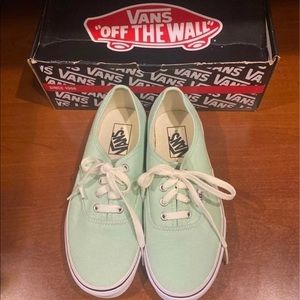 Mint Vans Authentic Canvas Skate Shoes